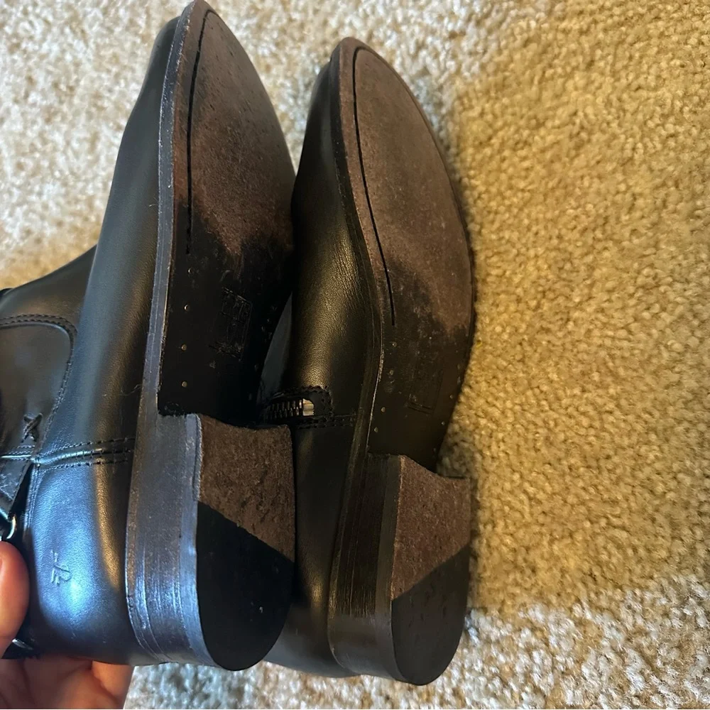 Frye Black Leather Tall Riding Boots Women’s Size 6.5 Classic Equestrian Style